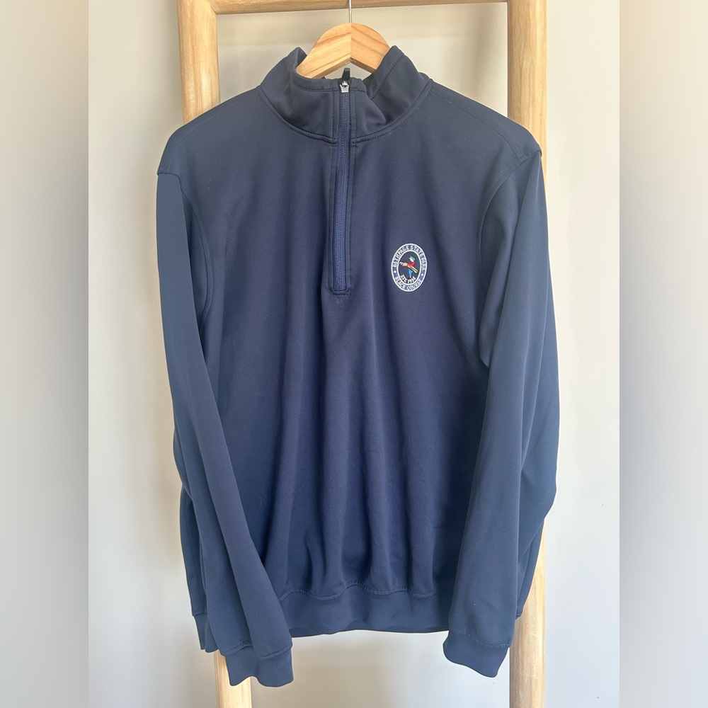 Zero Restriction Navy Half-Zip Pullover Golf Jacket with Bethpage Black - M